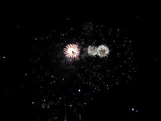 Fireworks lit up the sky over Lower Lake on Saturday evening.
