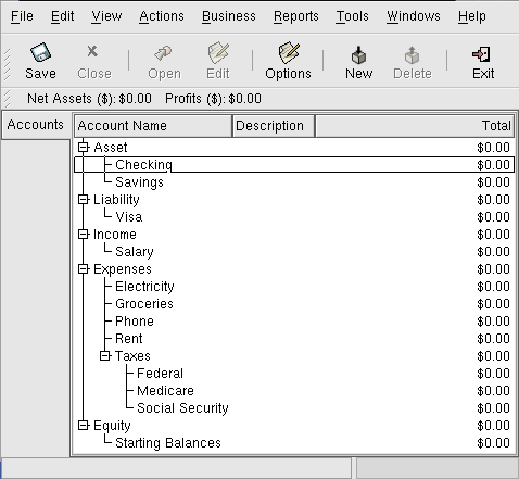 The Basic Chart of Accounts
